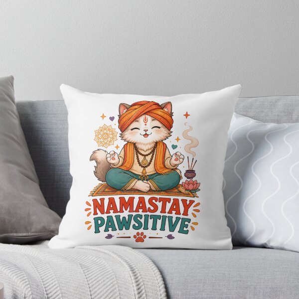 Item preview, Namastay Pawsitive Yoga Cat Sticker designed and sold by MoodCats.