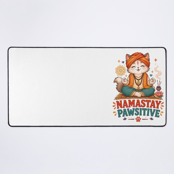 Item preview, Namastay Pawsitive Yoga Cat Sticker designed and sold by MoodCats.