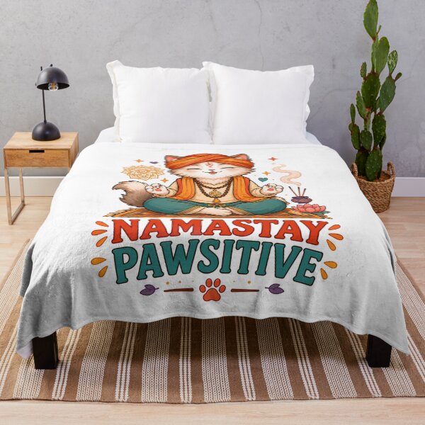 Item preview, Namastay Pawsitive Yoga Cat Sticker designed and sold by MoodCats.