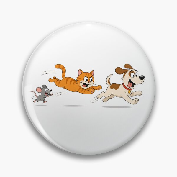 Item preview, Mouse vs Cat vs Dog Funny Cartoon Design | Animal Chase design designed and sold by Jandedan.