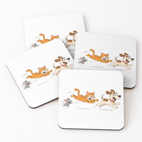 Item preview, Mouse vs Cat vs Dog Funny Cartoon Design | Animal Chase design designed and sold by Jandedan.