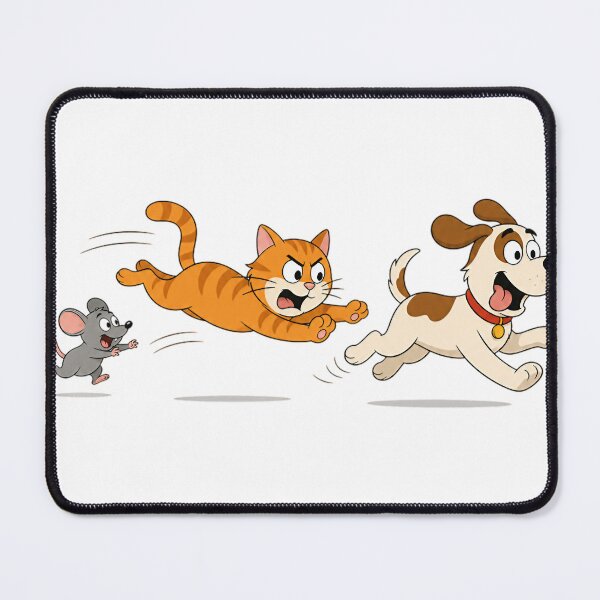 Item preview, Mouse vs Cat vs Dog Funny Cartoon Design | Animal Chase design designed and sold by Jandedan.