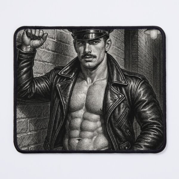 Item preview, 1940s Vintage Leather Bar Back Alley Daddy San Francisco Pride Tom of Finland Tribute Graphic Design designed and sold by ItsAKinkThing.