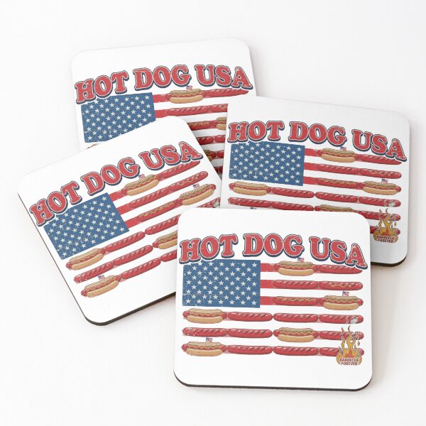 Item preview, Hot Dog American Flag July 4th Patriotic Vintage BBQ designed and sold by CF_VintageDesign.
