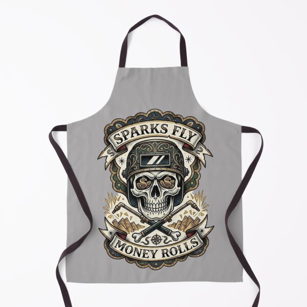 Item preview, Sparks Fly Money Rolls Vintage Welder Skull by Vintry off. designed and sold by VintryOff.