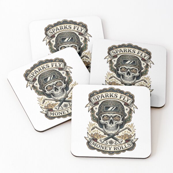 Item preview, Sparks Fly Money Rolls Vintage Welder Skull by Vintry off. designed and sold by VintryOff.