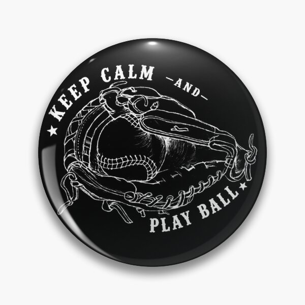 Item preview, Keep Calm and Play Ball Baseball Art - white line designed and sold by Tingmade Studio.