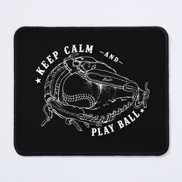 Item preview, Keep Calm and Play Ball Baseball Art - white line designed and sold by Tingmade Studio.