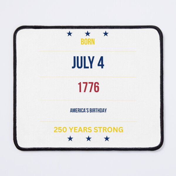 Item preview, Born July 4, 1776 — America's 250th Anniversary 1776-2026 designed and sold by PatrioticPrints250.
