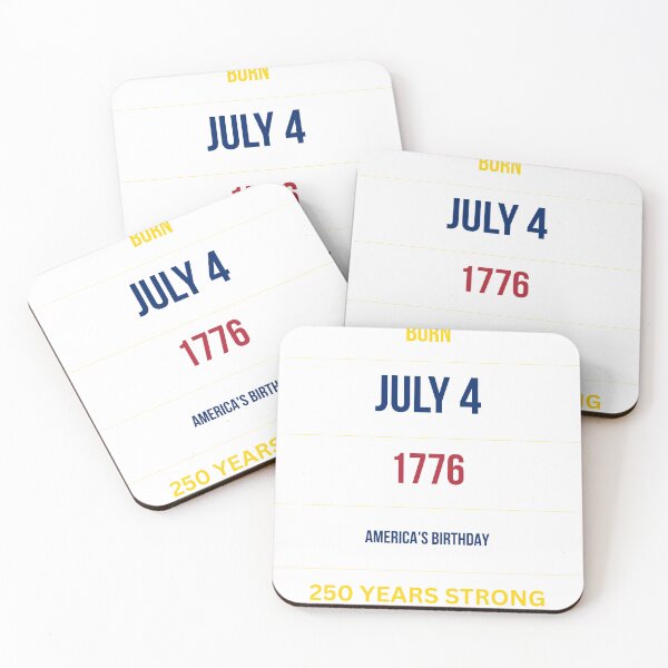 Item preview, Born July 4, 1776 — America's  250th Anniversary 1776-2026 designed and sold by PatrioticPrints250.