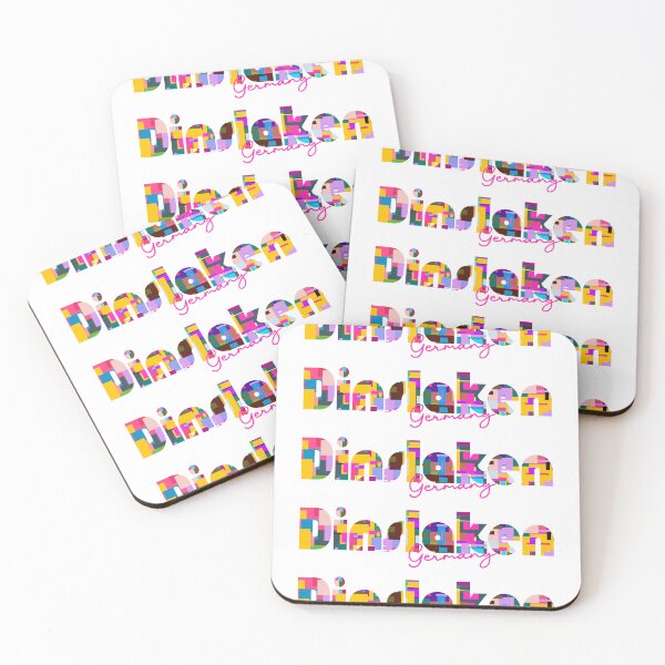 Item preview, Dinslaken, Germany, Vibrant Abstract City Typography Art designed and sold by Wanderful-roads.
