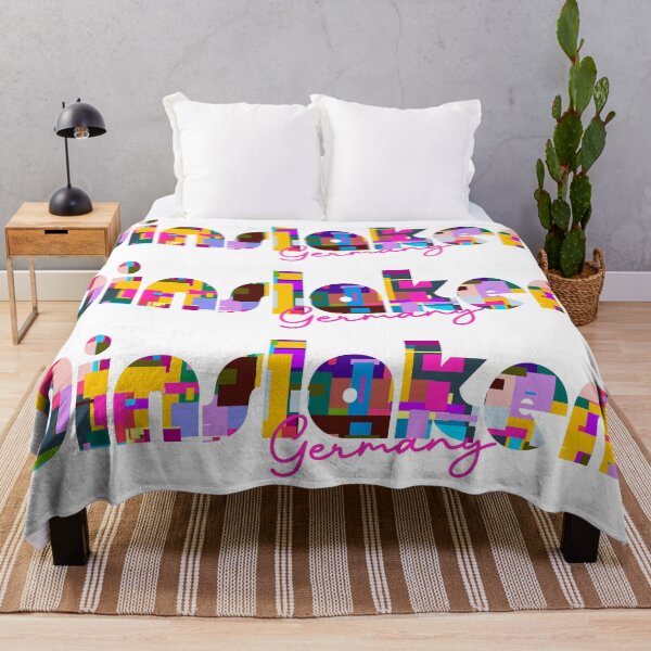 Item preview, Dinslaken, Germany, Vibrant Abstract City Typography Art designed and sold by Wanderful-roads.