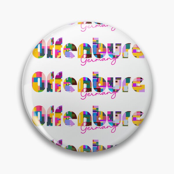 Item preview, Offenburg, Germany, Vibrant Abstract City Typography Art designed and sold by Wanderful-roads.