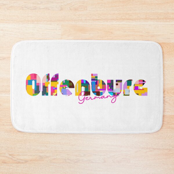 Item preview, Offenburg, Germany, Vibrant Abstract City Typography Art designed and sold by Wanderful-roads.