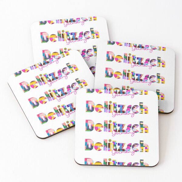 Item preview, Delitzsch, Germany, Vibrant Abstract City Typography Art designed and sold by Wanderful-roads.