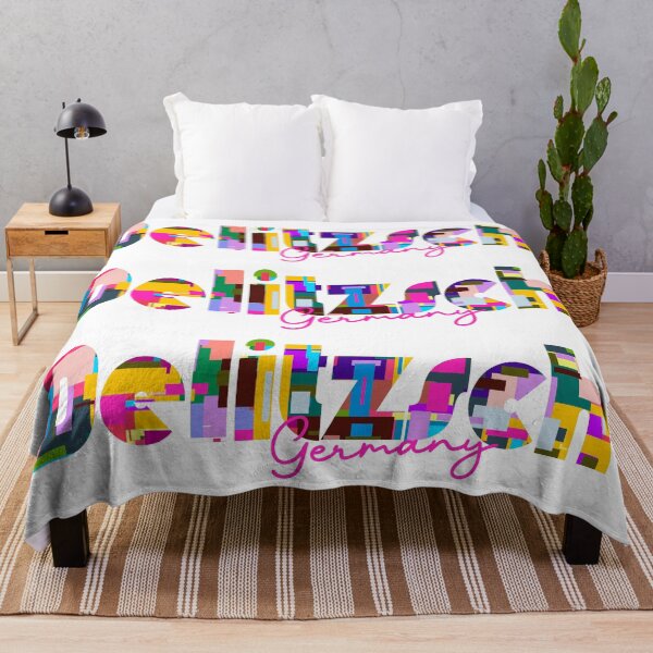 Item preview, Delitzsch, Germany, Vibrant Abstract City Typography Art designed and sold by Wanderful-roads.