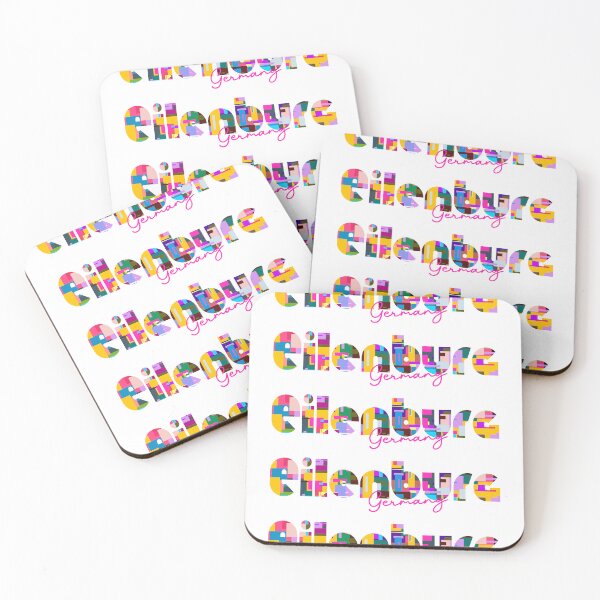 Item preview, Eilenburg, Germany, Vibrant Abstract City Typography Art designed and sold by Wanderful-roads.