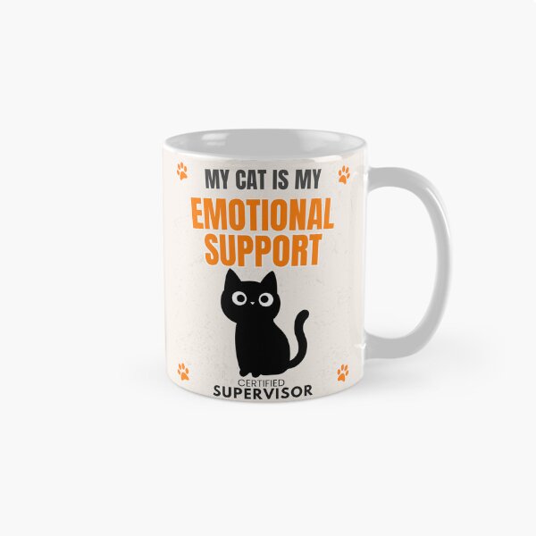 Item preview, My Cat Is My Emotional Support Certified Supervisor Funny Cat Lover Design designed and sold by Uvclick.