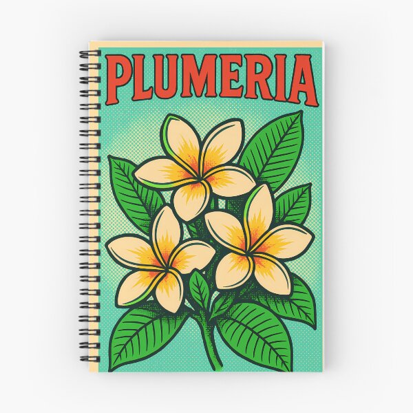 Item preview, Retro Pop Art Poster Illustration of Plumeria Flowers | Bold Tropical Botanical Print with Frangipani Blooms & Exotic Island Paradise Aesthetic | Vintage Floral Wall Art Decor designed and sold by PaintedPixels01.