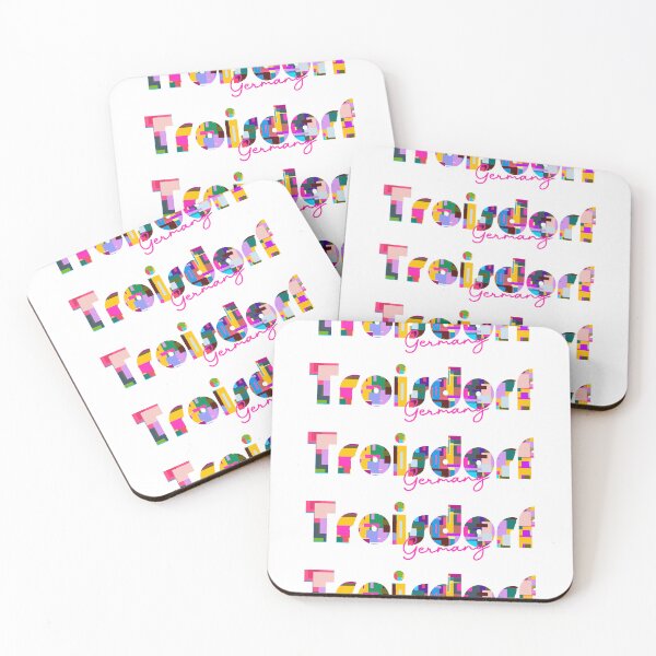 Item preview, Troisdorf, Germany, Vibrant Abstract City Typography Art designed and sold by Wanderful-roads.