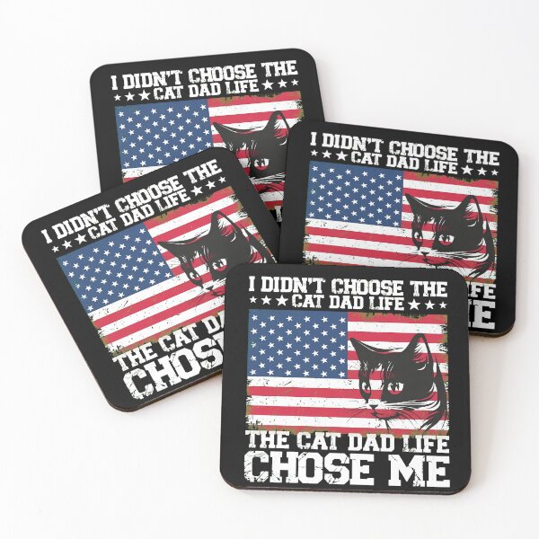 Item preview, Cat Dad Life Chose Me American Flag designed and sold by StranHabesre51.