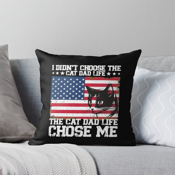 Item preview, Cat Dad Life Chose Me American Flag designed and sold by StranHabesre51.