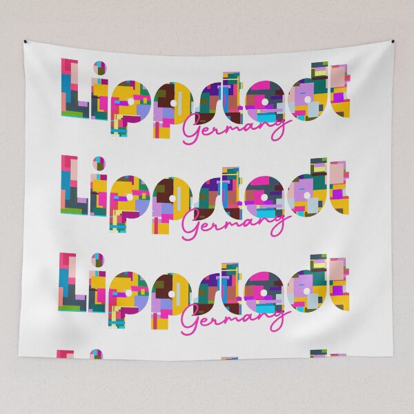 Item preview, Lippstadt, Germany, Vibrant Abstract City Typography Art designed and sold by Wanderful-roads.