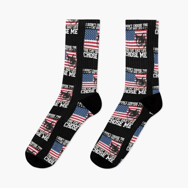 Item preview, Cat Dad Life Chose Me American Flag designed and sold by StranHabesre51.