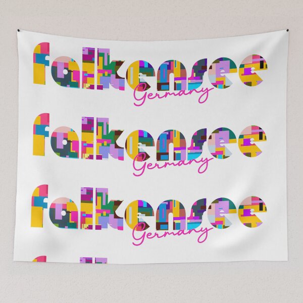 Item preview, Falkensee, Germany, Vibrant Abstract City Typography Art designed and sold by Wanderful-roads.