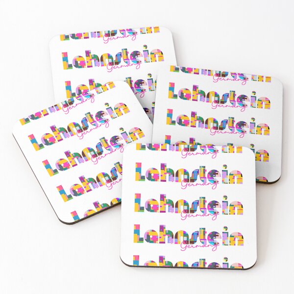 Item preview, Lahnstein, Germany, Vibrant Abstract City Typography Art designed and sold by Wanderful-roads.