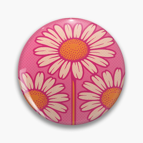 Item preview, Retro Pop Art Poster Illustration of Oxeye Daisy Flowers | Bold Wildflower Botanical Print with Bright White Blooms & Meadow Summer Aesthetic | Vintage Nature Wall Art Decor designed and sold by PaintedPixels01.