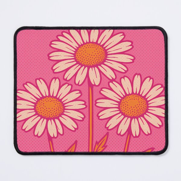 Item preview, Retro Pop Art Poster Illustration of Oxeye Daisy Flowers | Bold Wildflower Botanical Print with Bright White Blooms & Meadow Summer Aesthetic | Vintage Nature Wall Art Decor designed and sold by PaintedPixels01.