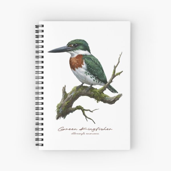 Item preview, Green Kingfisher on Mossy Branch designed and sold by Takeda-art.