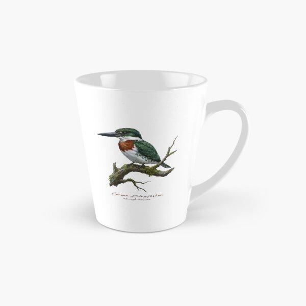 Item preview, Green Kingfisher on Mossy Branch designed and sold by Takeda-art.