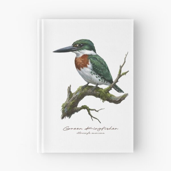 Item preview, Green Kingfisher on Mossy Branch designed and sold by Takeda-art.