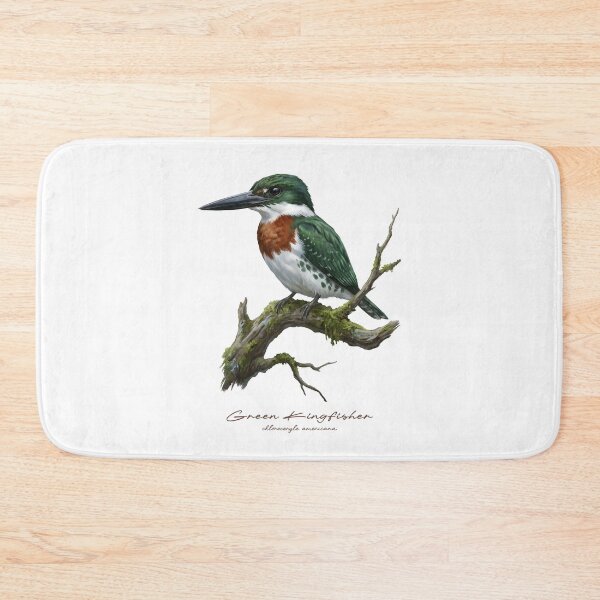Item preview, Green Kingfisher on Mossy Branch designed and sold by Takeda-art.