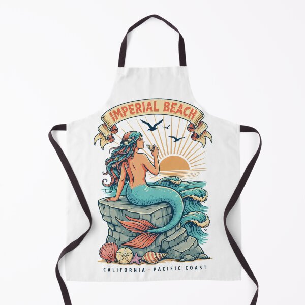 Item preview, Imperial Beach California Mermaid Vintage Coastal Sunset Design designed and sold by ArcticFoxStudio.