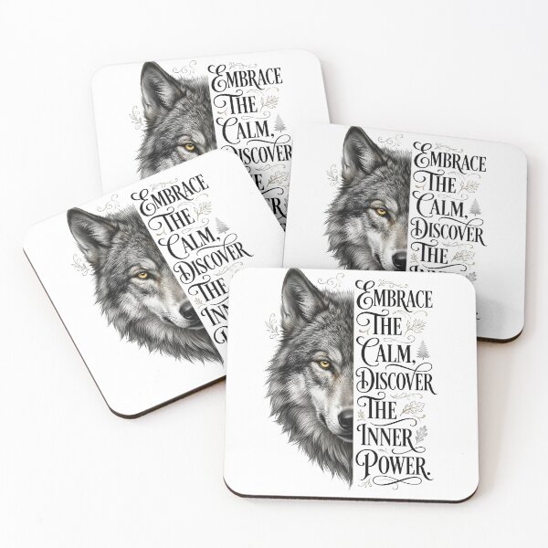 Item preview, Embrace The Calm Wolf Inner Power Motivation designed and sold by Sovereign Supply Co..
