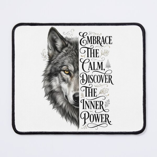 Item preview, Embrace The Calm Wolf Inner Power Motivation designed and sold by Sovereign Supply Co..