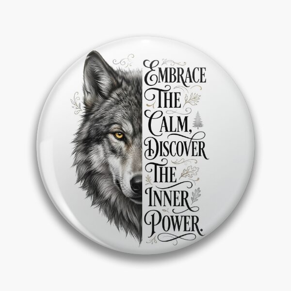 Item preview, Embrace The Calm Wolf Inner Power Motivation designed and sold by Sovereign Supply Co..