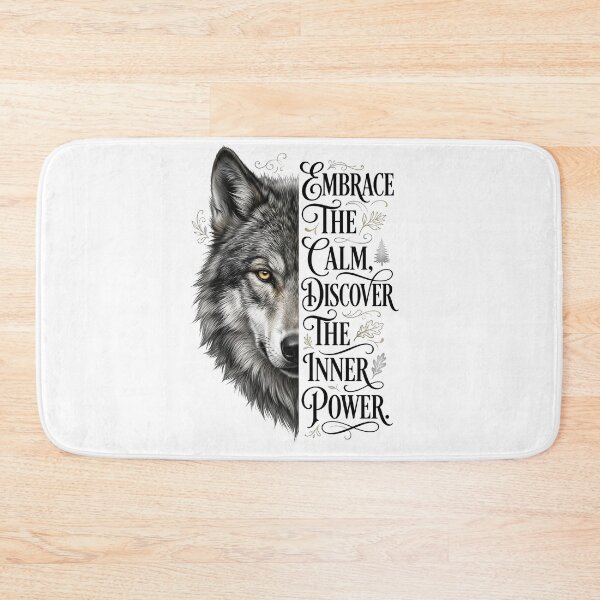 Item preview, Embrace The Calm Wolf Inner Power Motivation designed and sold by Sovereign Supply Co..