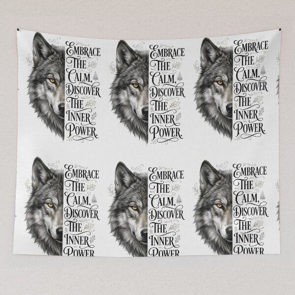 Item preview, Embrace The Calm Wolf Inner Power Motivation designed and sold by Sovereign Supply Co..