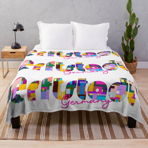 Item preview, Erftstadt, Germany, Vibrant Abstract City Typography Art designed and sold by Wanderful-roads.