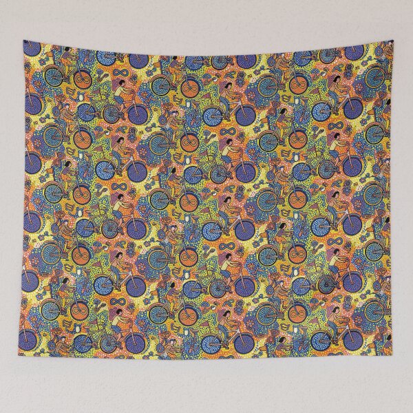 Item preview, Vibrant Cycling Journey Through Infinite Nets designed and sold by TwoDotsStudio.