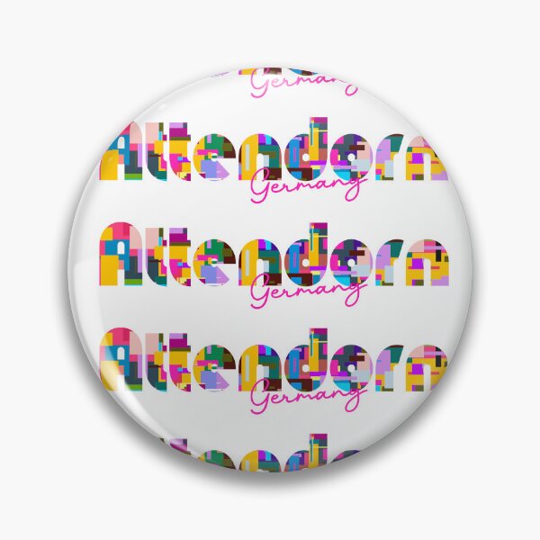 Item preview, Attendorn, Germany, Vibrant Abstract City Typography Art designed and sold by Wanderful-roads.