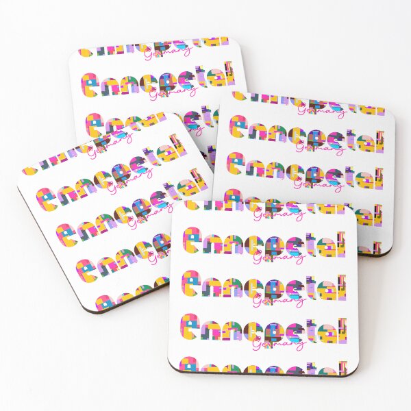 Item preview, Ennepetal, Germany, Vibrant Abstract City Typography Art designed and sold by Wanderful-roads.