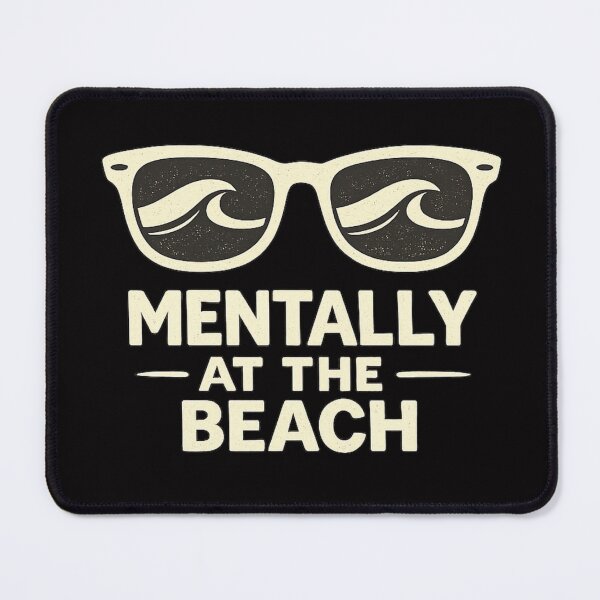 Item preview, Mentally At The Beach – Retro Summer Vacation Sunglasses Design designed and sold by Tadeusz1.