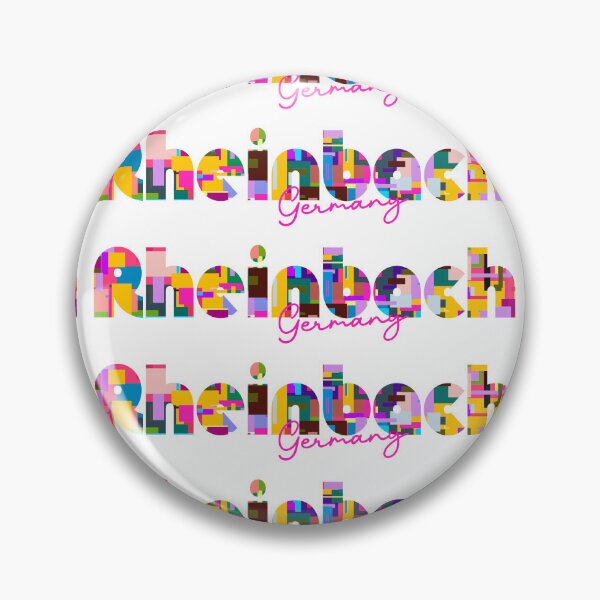 Item preview, Rheinbach, Germany, Vibrant Abstract City Typography Art designed and sold by Wanderful-roads.