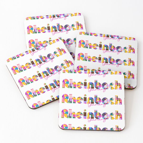 Item preview, Rheinbach, Germany, Vibrant Abstract City Typography Art designed and sold by Wanderful-roads.