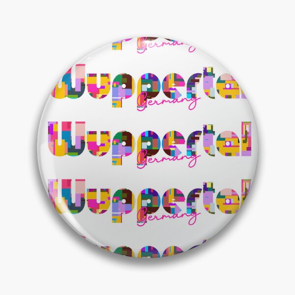 Item preview, Wuppertal, Germany, Vibrant Abstract City Typography Art designed and sold by Wanderful-roads.